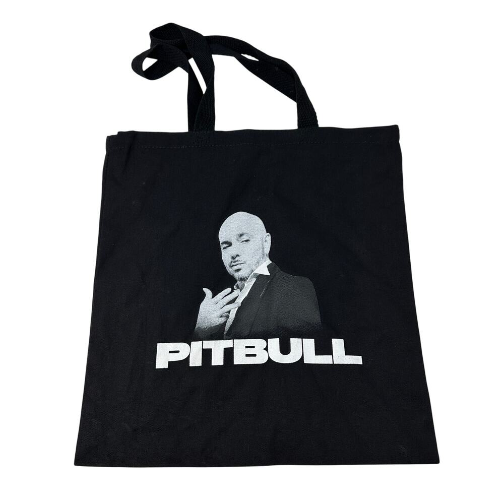 Pitbull I Feel Good Graphic Tote Bag Black 14 X 15 Tour Memorabilia Music